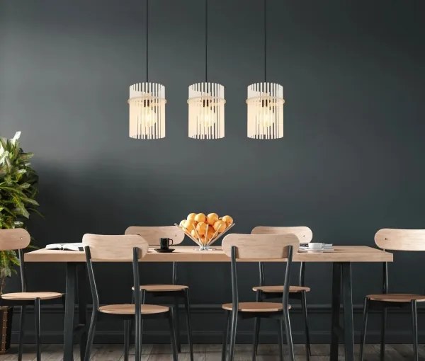 Globo 15698-3HB - Lampadario sospeso con cavo GORLEY 3xE27/60W/230V