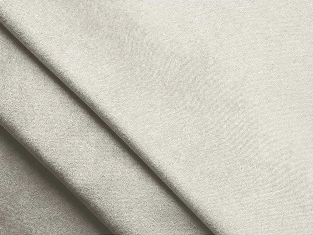 Divano componibile bianco con rivestimento in velluto 190 cm Lokua – Makamii