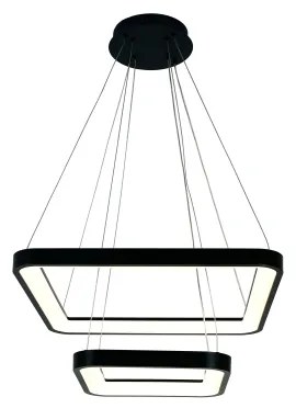 Brilagi - Lampadario dimmerabile LED a sospensione su cavo FALCON SLIM LED/78W/230V 50x50 cm nero + telecomando