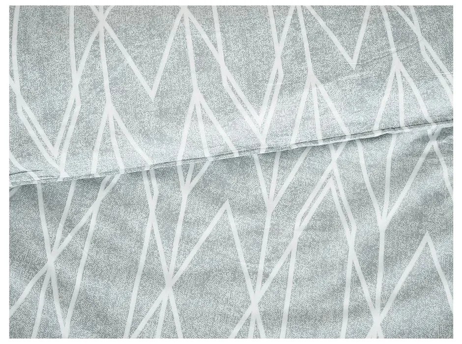 Set copripiumino e federa grigio in crêpe per letto singolo 140x200 cm Gray Stripes – B.E.S.