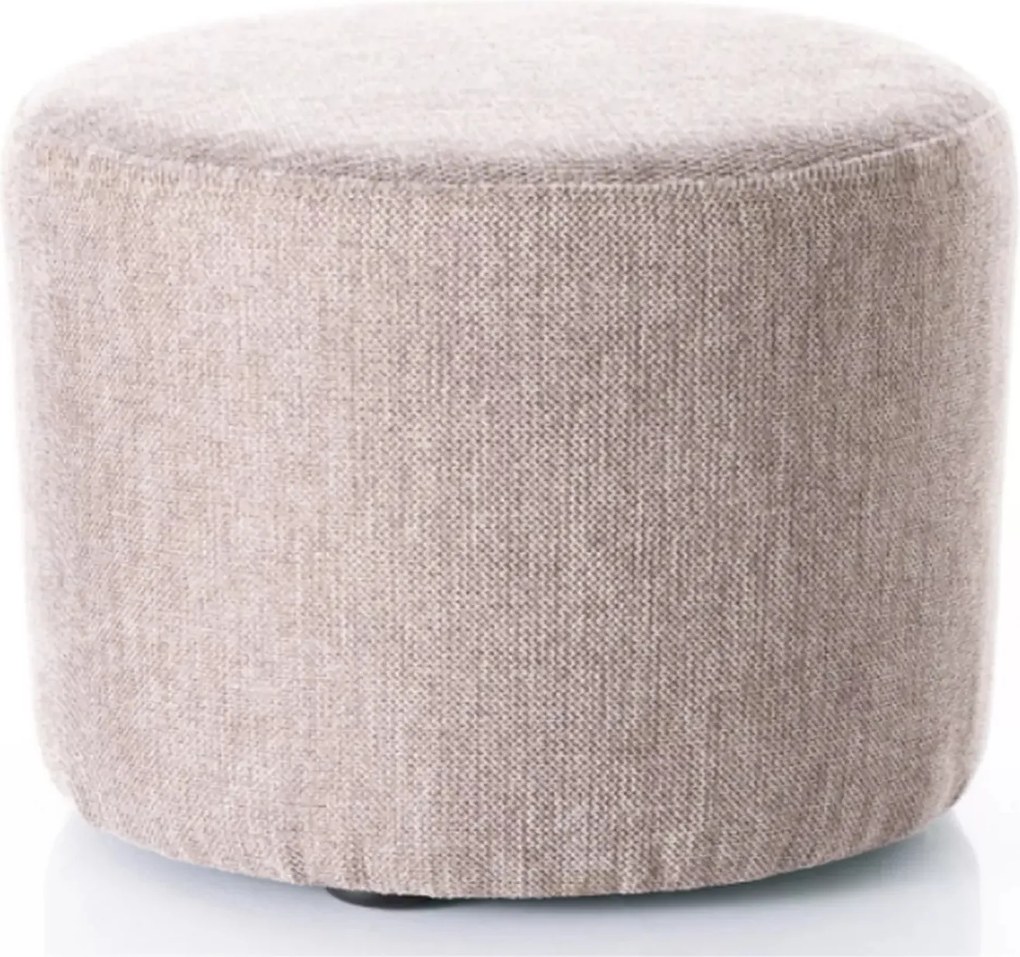 Pouf Doti A Brego in tessuto beige – 43x43x32 cm