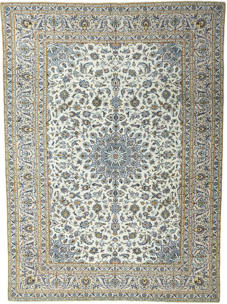 Kashan Tappeto persiano 400 x 290 Beige (Iran) Annodato A Mano