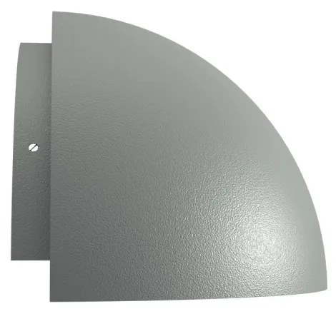 Applique Curva Monodirezionale con base E27, IP54 Grigia - Serie BRINA Base E27