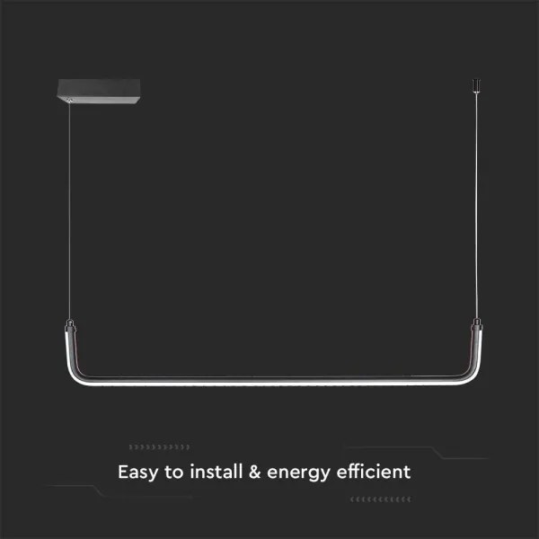 Lampadario LED a sospensione con filo LED/12W/230V 4000K 90 cm nero