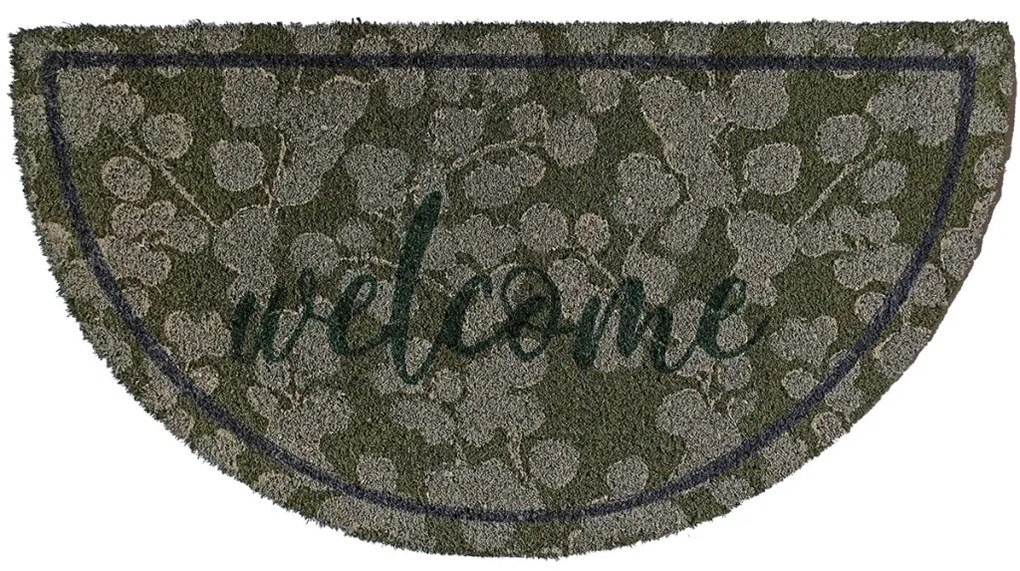 Zerbino Mezzaluna in Cocco Naturale Candy "Welcome" 40x75 cm