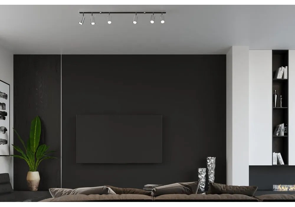 Lampada da soffitto in argento, lunghezza 45 cm Etna - Sollux