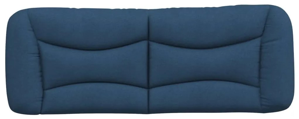 Cuscino testiera blu 140 cm in tessuto