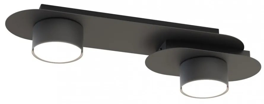 Lampada da soffitto in acciaio STILO 2 nera da interno 2xGX53 Colore del corpo Nero