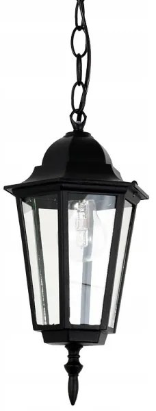 Lampadario da esterno a sospensione con catena 1xE27/60W/230V nero
