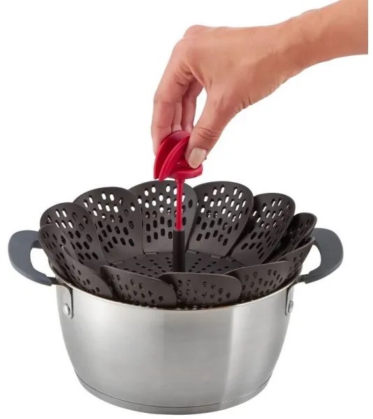 Tefal - Cestello per cottura a vapore INGENIO nero/rosso