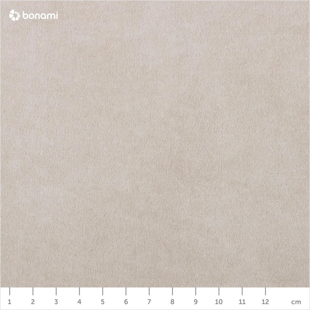 Letto singolo imbottito con contenitore beige con materasso e topper inclusi 100x200 cm Lena – Ropez