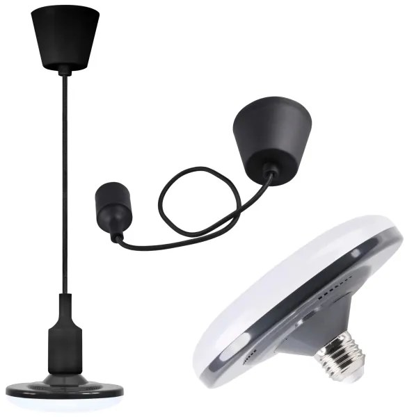 LED Lampada a sospensione KIKI 1xE27/10W/230V nero