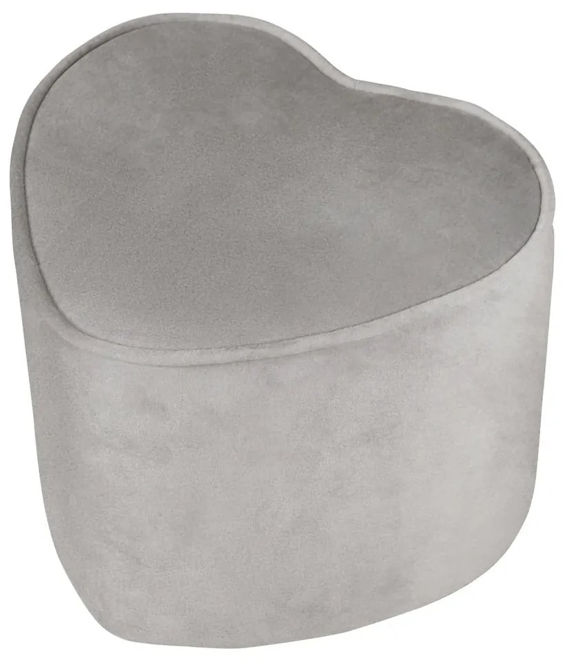 Pouf per bambini in velluto grigio chiaro Lil Sofa - Roba