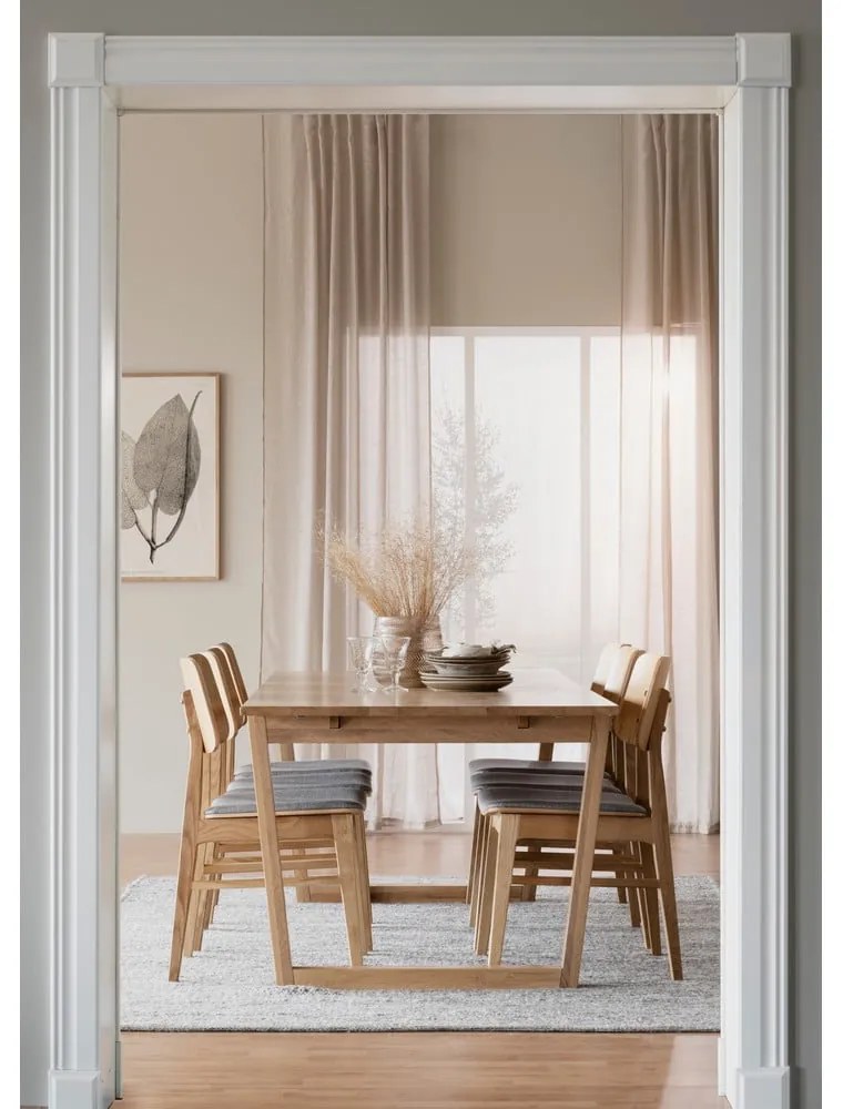 Tavolo da pranzo naturale in rovere decorato, 215 x 96 cm Colonsay - Rowico