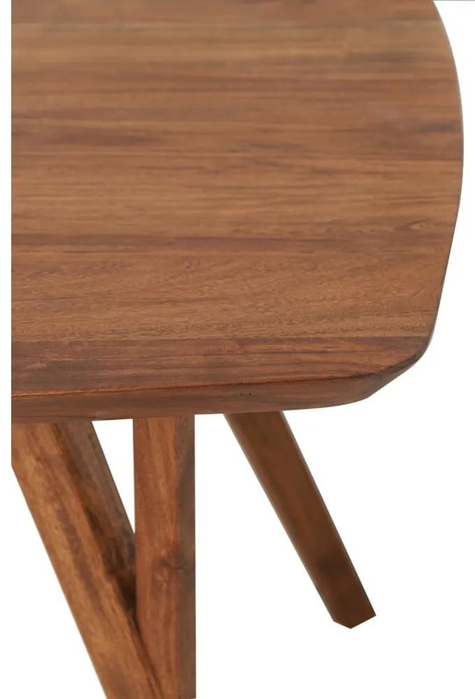 Tavolo da pranzo marrone con piano in acacia 100x200 cm Quenza - Light &amp; Living