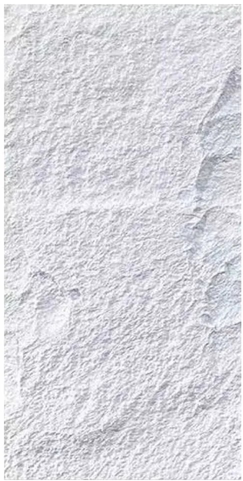 Pannello Murale PU 120x60x3 cm Effetto Pietra 3D Fonoassorbente Bianco Leccese