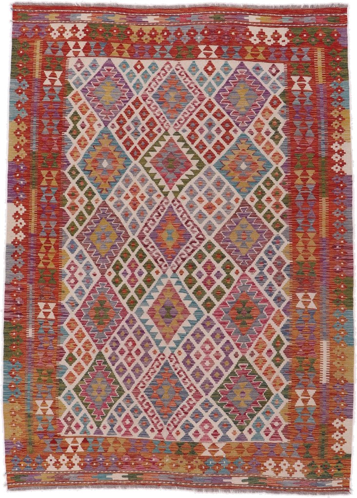 Kilim Tappeto 240x170 (Afghanistan) Tessuto A Mano