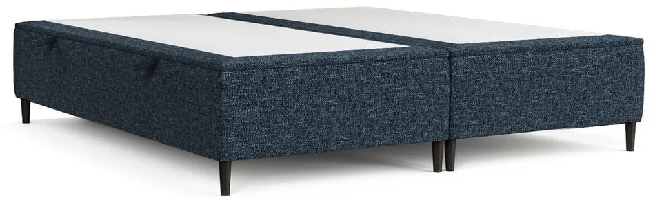 Letto matrimoniale imbottito blu scuro con contenitore 180x200 cm Tate - Maison de Rêve