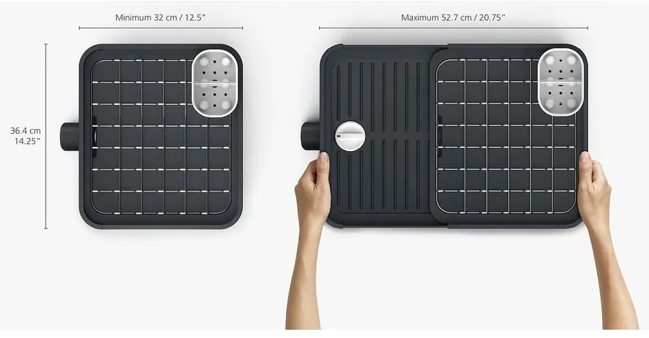 Vassoio di sgocciolamento regolabile grigio allungabile - Joseph Joseph