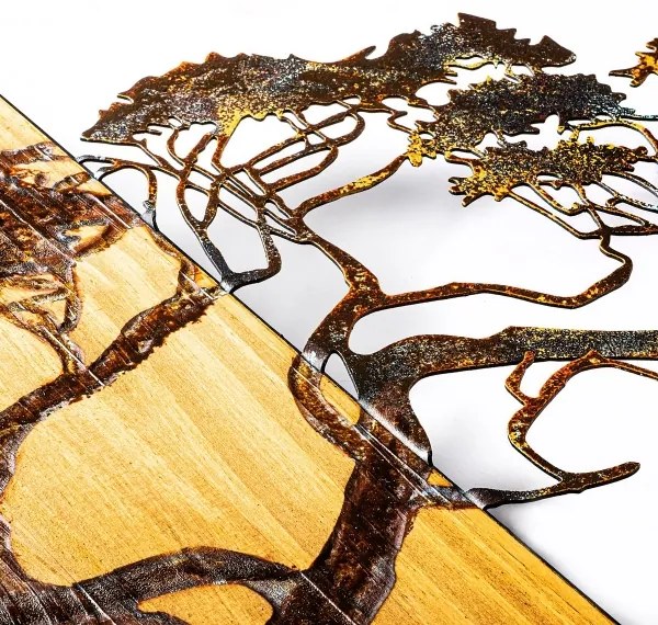 Decorazione da muro 144x70 cm albero