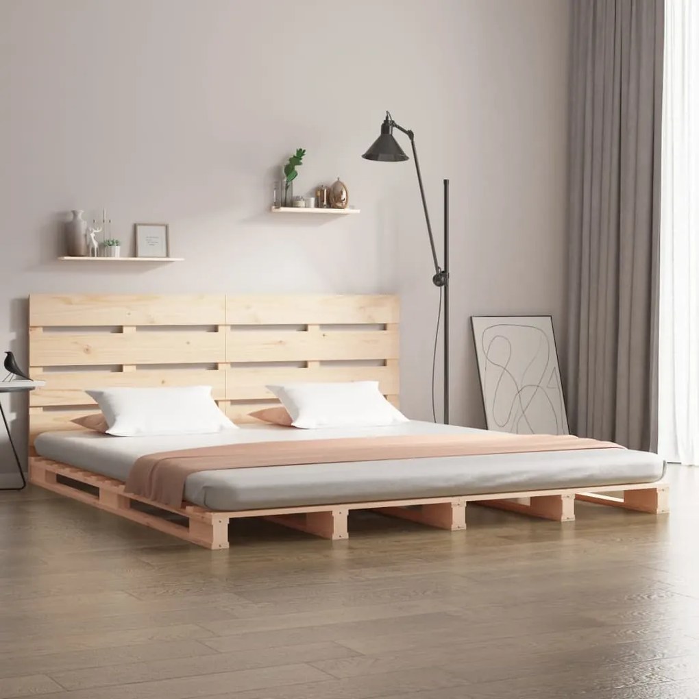 Giroletto Senza Materasso 140x200 Cm İn Legno Massello Di Pino /