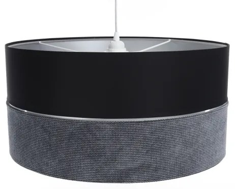 Lampadario a sospensione con filo TWIST 1xE27/60W/230V nero/grigio/argento