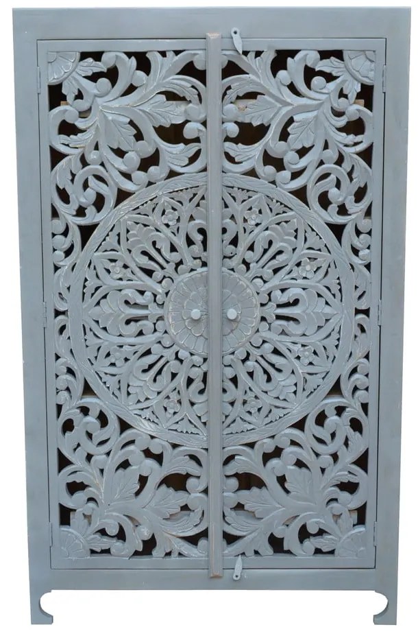 Armadio in legno di mango grigio chiaro 165x40 cm Kalita - Støraa