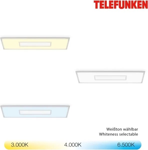 Pannello LED RGBW dimmerabile LED/20W/230V argento + telecomando
