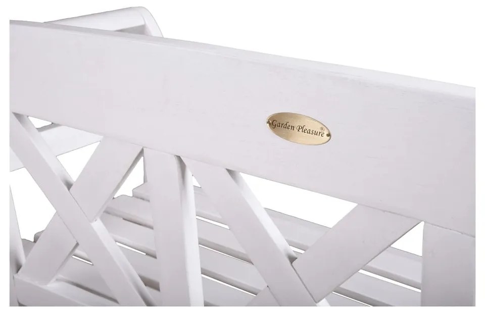 Panchina da giardino in legno bianco Vancouver - Garden Pleasure