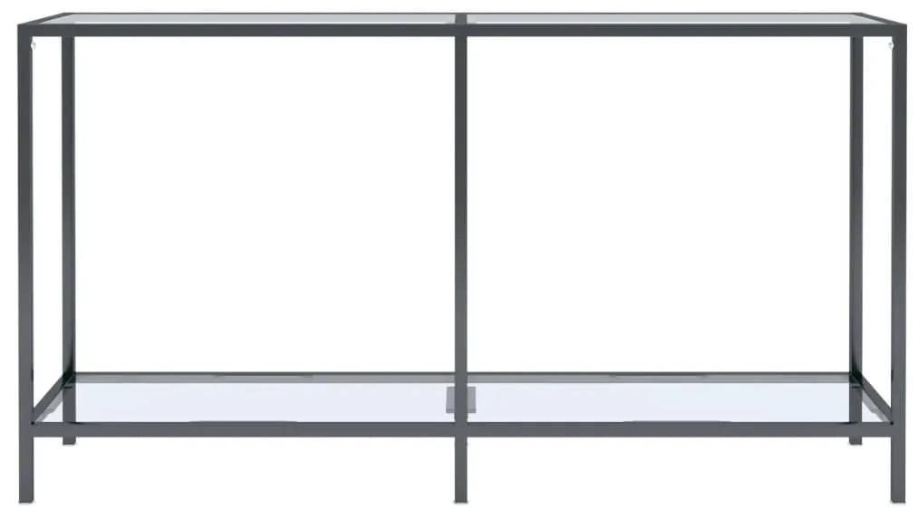 Tavolo consolle trasparente 140x35x75,5 cm in vetro temperato