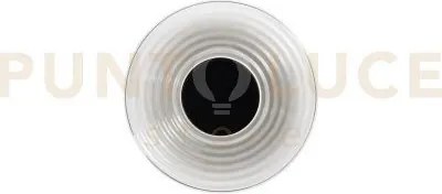 Applique a parete led morse fume' in vetro 8w 800lm cct 2700 e 3500...