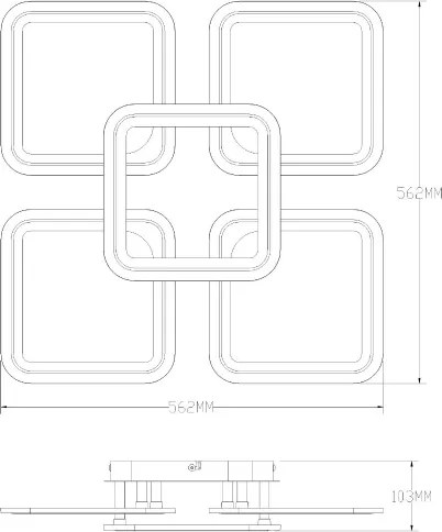 Zuma Line MS232150R-WH-Luce LED dimmerabile STELLAR LED/55W/230V 3000-6000K white+RC