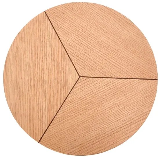 Tavolino CARIDA 49x45 cm nero/quercia