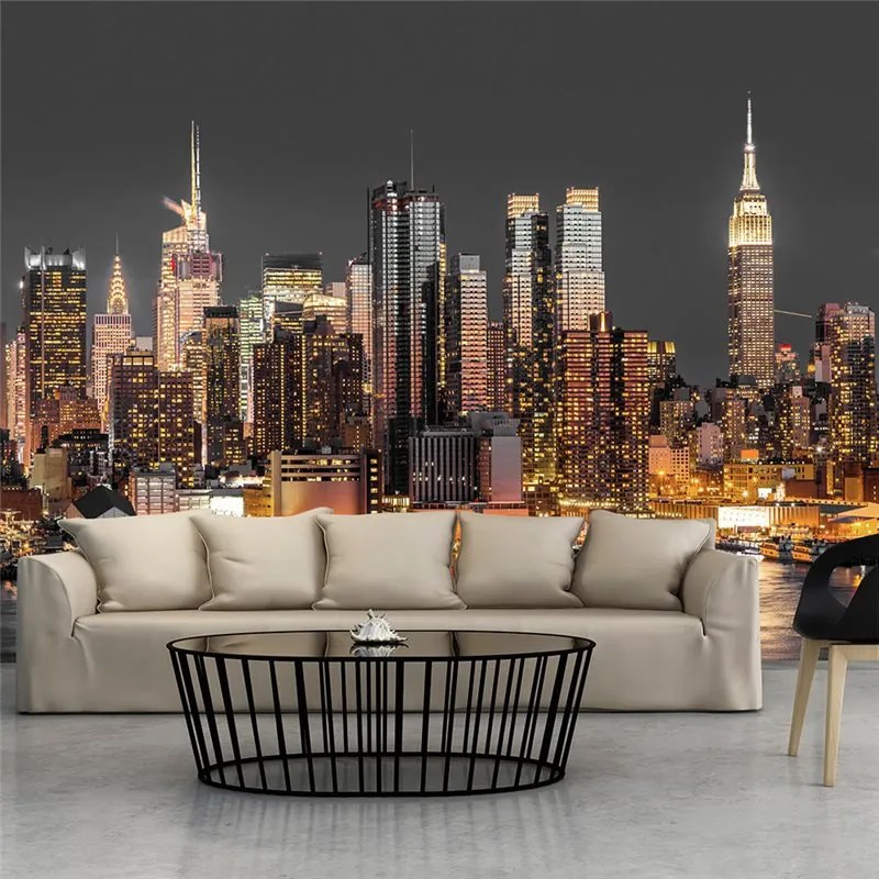 Fotomurale  NYC: Twilight  Colore Grigio, Dimensioni e Misure 350x245