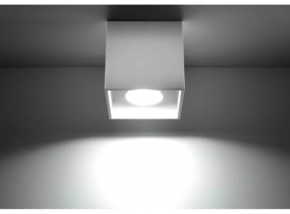 Plafoniera da Soffitto in Alluminio QUAD 1 GU10 Bianca da Interno Colore del corpo Bianco