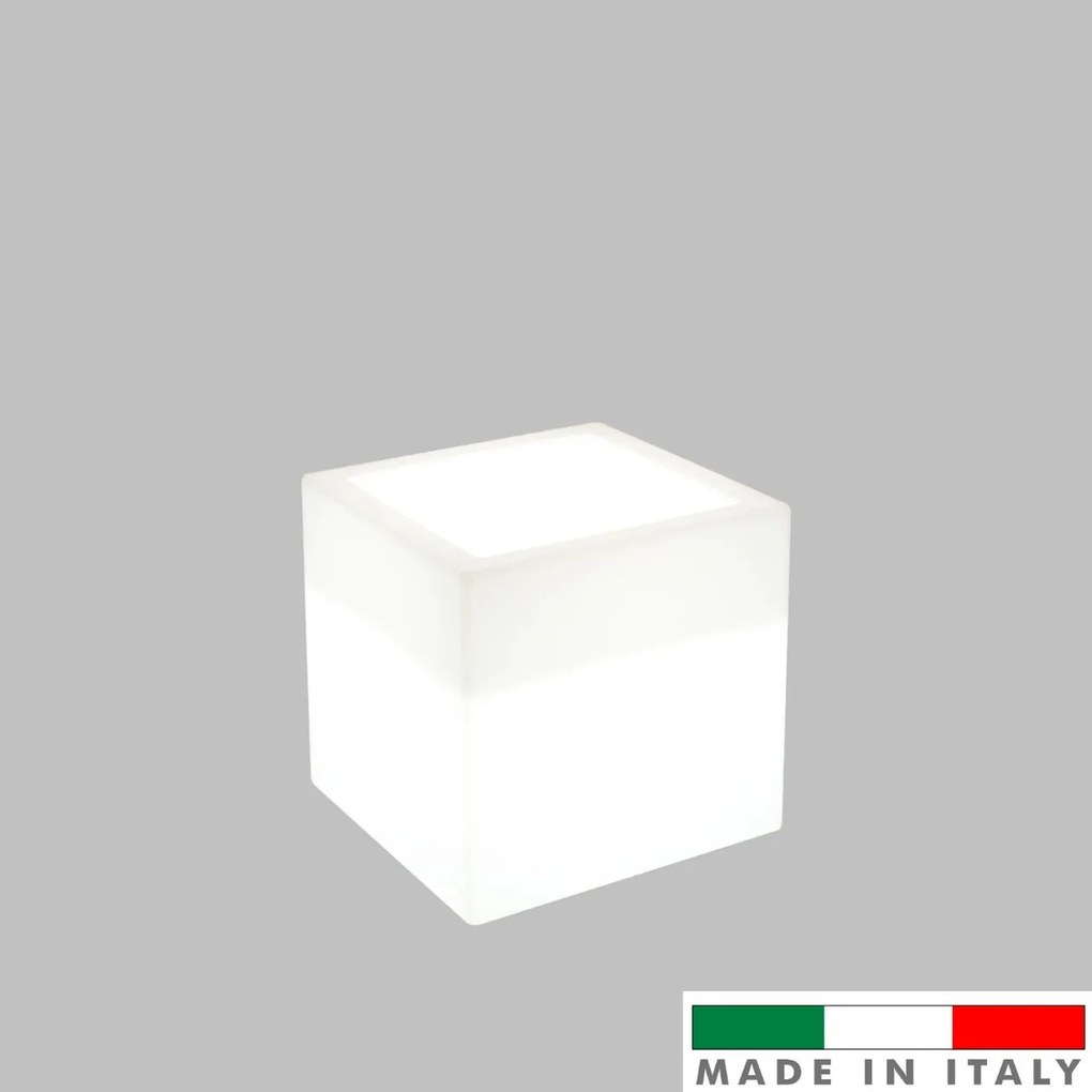 Cubo Illuminabile 40x40xH40cm E27 Colore Bianco