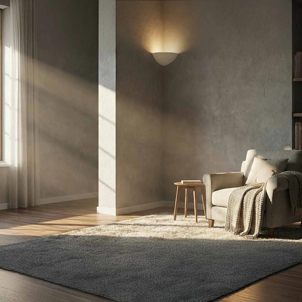 Applique da Parete Angolare E14 in Gesso Pitturabile