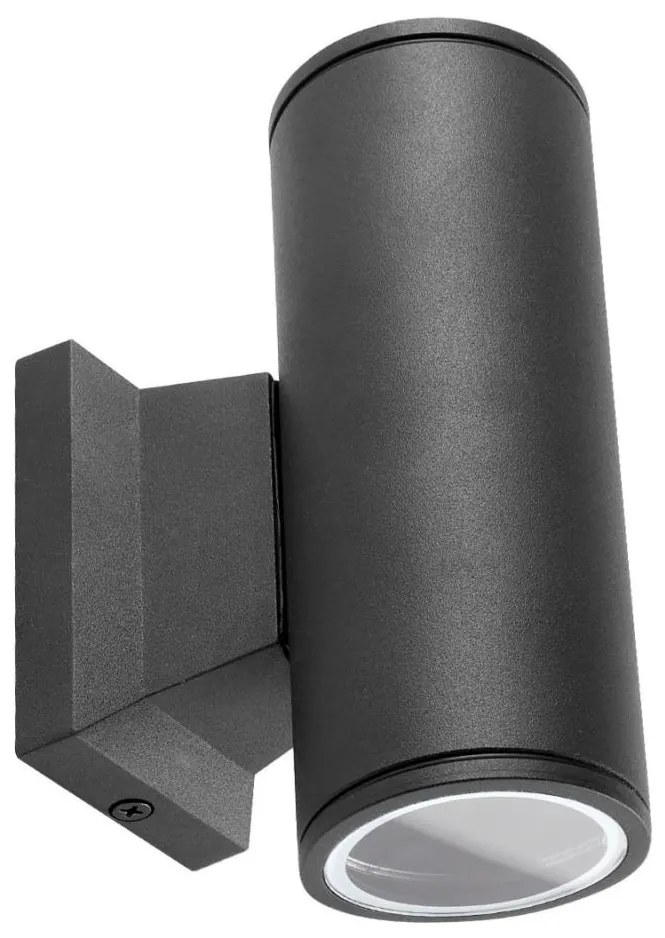 Aigostar - Applique da esterno 2xGU10/230V nero IP65 arrotondato