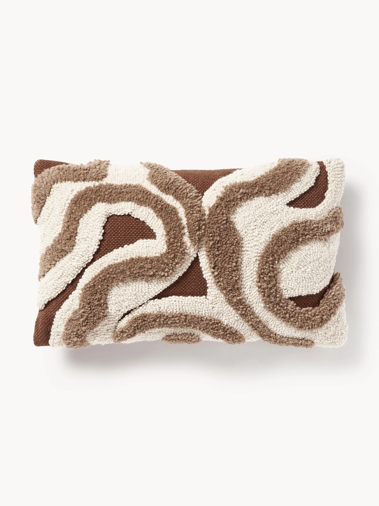 Copricuscino fatto a mano con design trapuntato Jiri