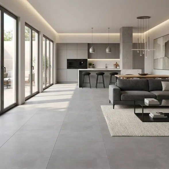 Pavimento 60x120 Cm In Gres Porcellanato Finitura Matt Cementi Grigio