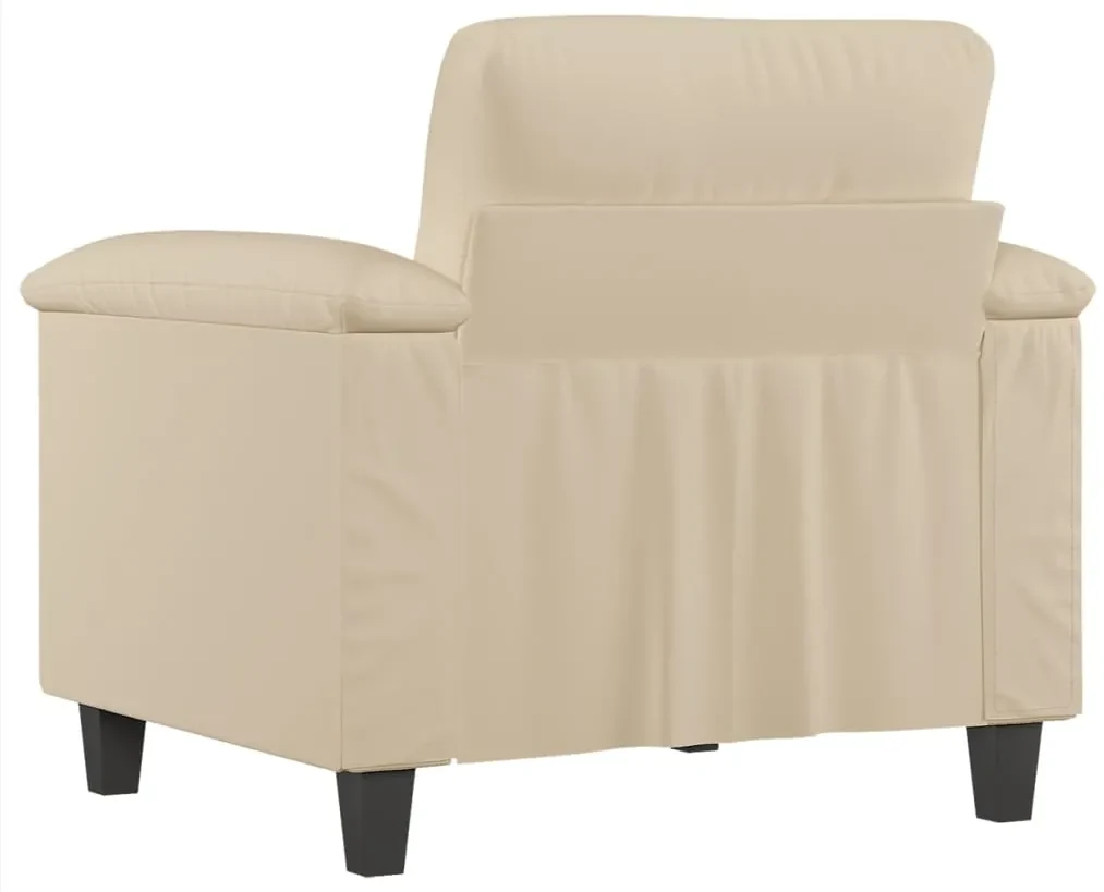Poltrona crema 60 cm in microfibra
