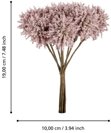 Eglo 428224 - Fiore artificiale DEMING 19 cm rosa