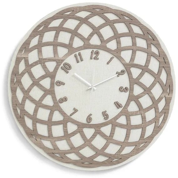Orologio rotondo da parete D30 cm legno laminato GLOBO TRS