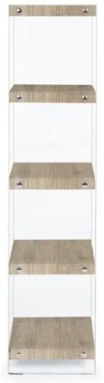 Libreria In Vetro E Legno 40x30x131 Cm 5 Ripiani Line Kenya Bizzotto Salvaspazio