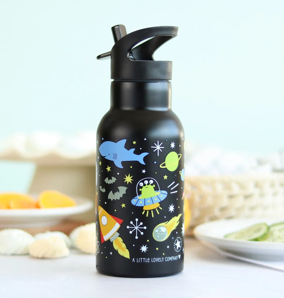 A Little Lovely Company - borraccia in acciaio inox, 350 ml - spazio
