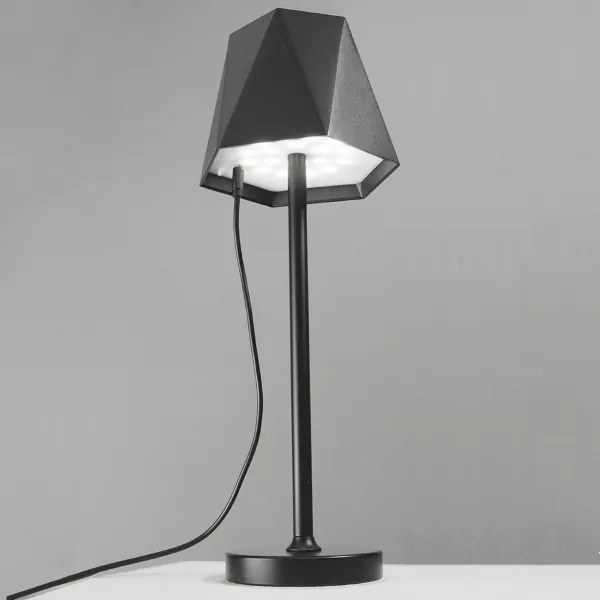 Lampada tavolo LED 12x38 cm ricaricabile USB touch senza fili FIJI Nero