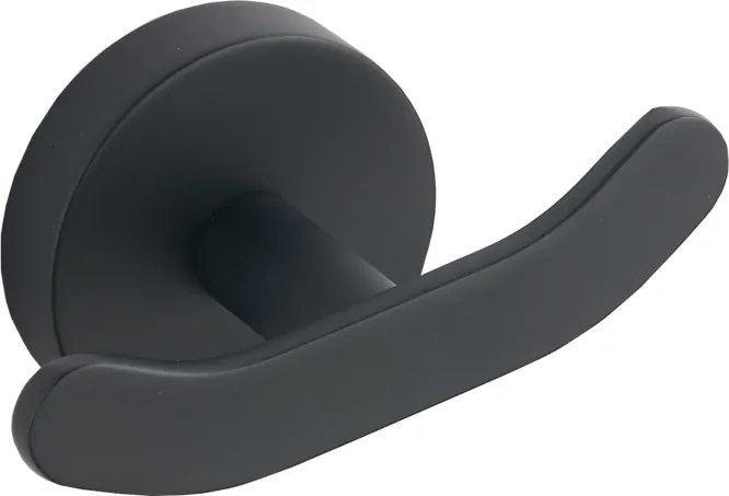 Mexen Loft doppio gancio per asciugamani, nero - 7012635-70