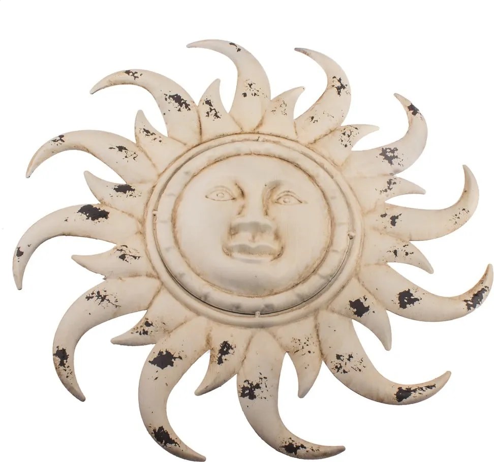 Decorazione murale in metallo bianco Sole - Dakls