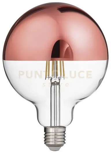 Gla302r- lampadina attacco e27 globo vetro specchiato rame 12,5cm 2...