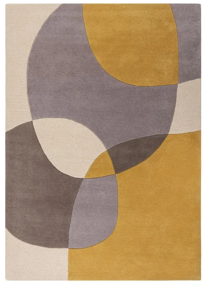 Tappeto in lana arancione/beige 160x230 cm Glow - Flair Rugs